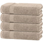 Soft Extra Absorbent Quick Dry Taupe Cotton Bath Towel Set 27x54" 4 Pack