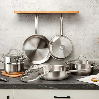 CS Professional Grade Stainless Steel Cookware Set 10 Piece