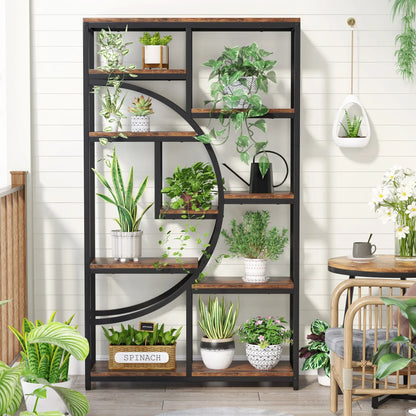 Tribesigns Industrial 5 Tier Freestanding Etagere Bookcase Bookshelf Display Storage Organizer
