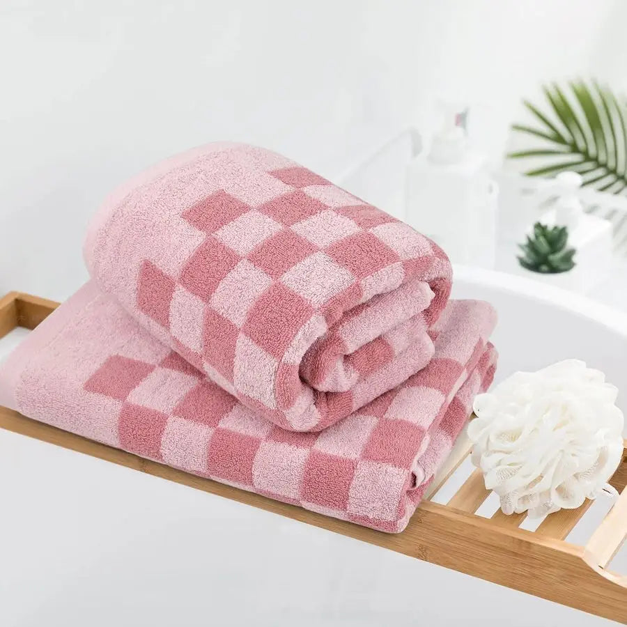Soft Quick Dry Cotton Bath Towels for Bathroom Beach Pool for Her Set of 2