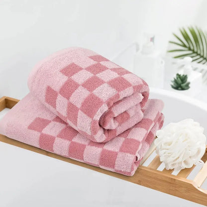 Soft Quick Dry Cotton Bath Towels for Bathroom Beach Pool for Her Set of 2