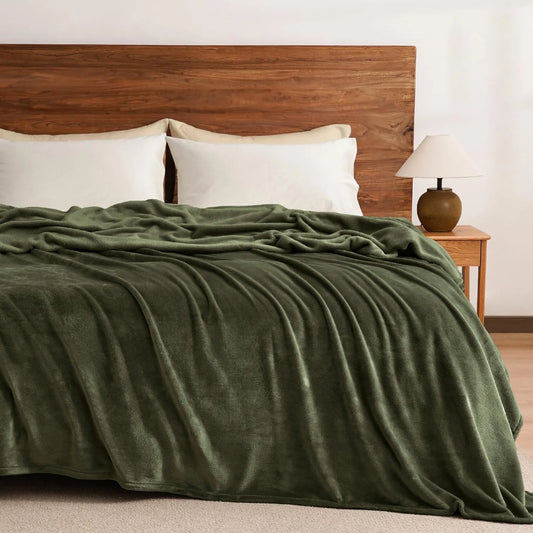 Super Soft Flannel Fleece Throw Blanket Washable Lightweight for Couch, Sofa, Bed, Office