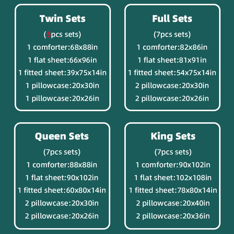Home Decor Bedding Comforter Sets 5pcs/7pcs