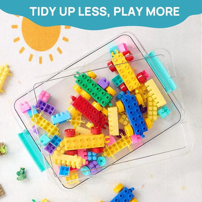 Stackable Clear Plastic Storage Bins/Containers with Lids 6Qt.