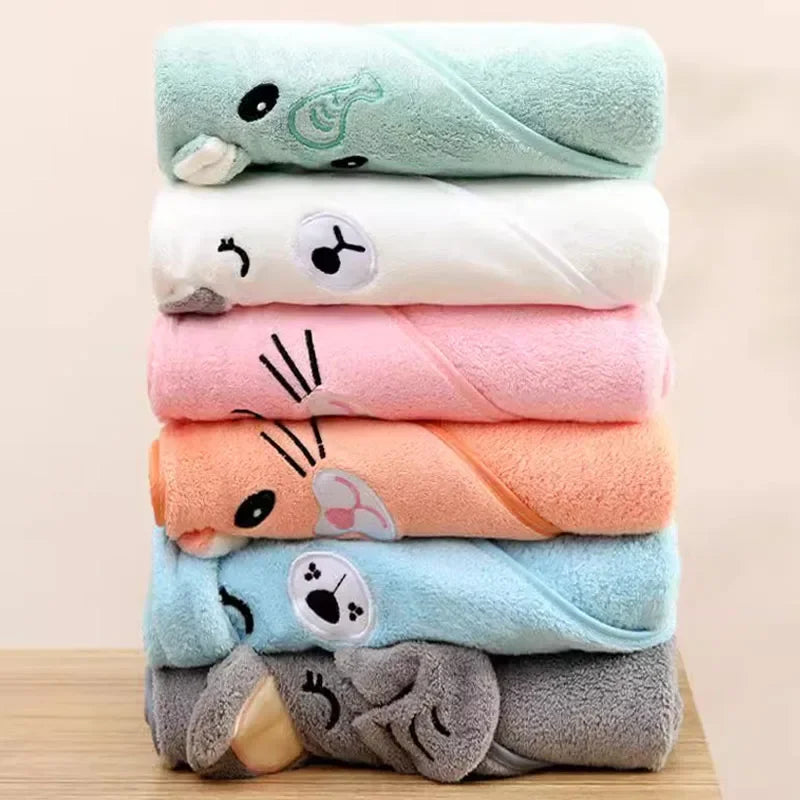 Soft Absorbent Bath Towel for Baby Newborn Swaddle Wrap Baby Blankets
