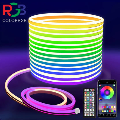 Flexible Neon LED Rope Lights Flexible With Remote and APP Control RGB Lighting Strip