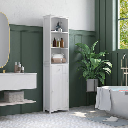 3-Tier Bathroom Storage Cabinet with Shelves and Drawer