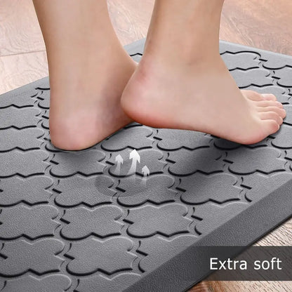 Cushioned Ergonomic Anti Fatigue Standing Floor Mat Waterproof Non-Skid Comfort Foam 2 Piece