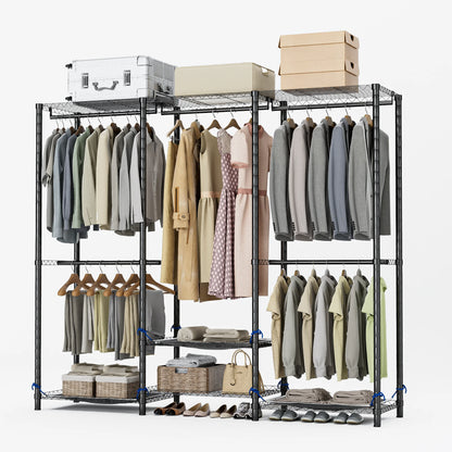 Portable Freestanding Heavy Duty Hanging Wardrobe Storage Organizer