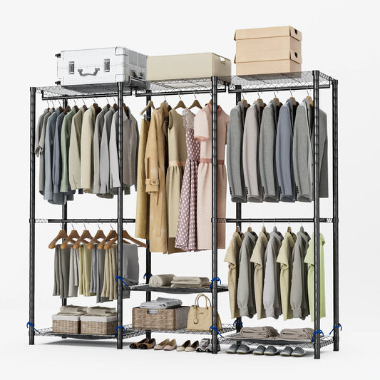 Portable Freestanding Heavy Duty Hanging Wardrobe Storage Organizer