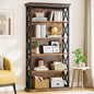 Industrial 6-Tier 5 Shelf Display Storage Floor Standing Bookcase 71"