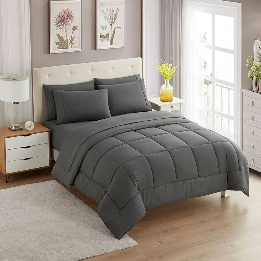 Microfiber Bedding Comforter Set Twin Size 5 Pieces