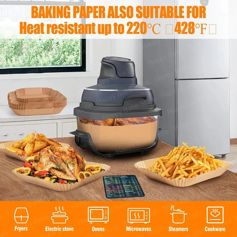 Air Fryer Paper Liner Compatible with Ninja Crispi Non-Stick Disposable