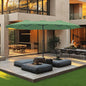 Large Double Sided Outdoor Rectangular Patio Umbrella Base Included Crank Handle 15 Ft