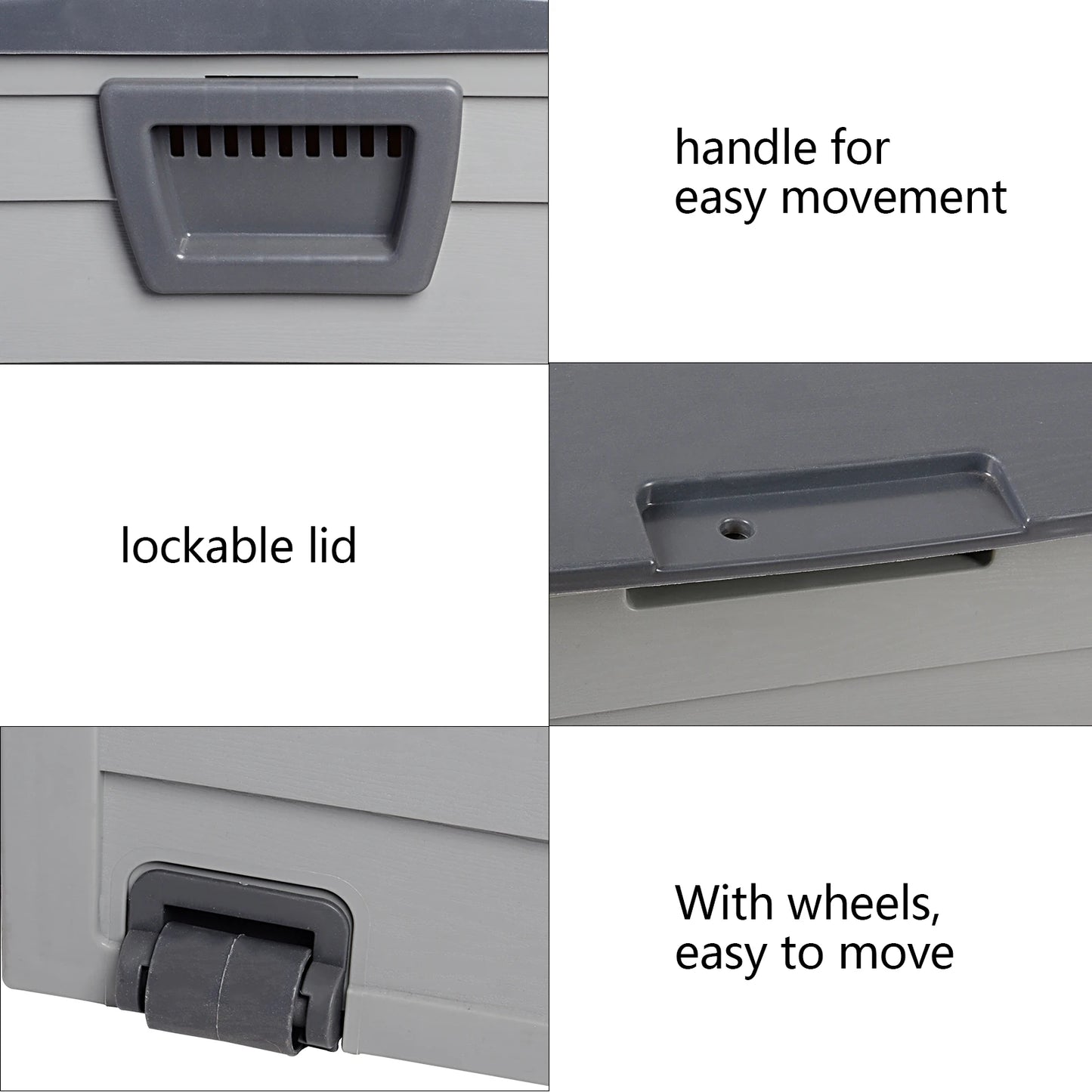 Outdoor Plastic Lockable Storage Deck Box 75 Gallon
