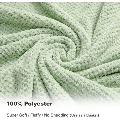 Ultra Soft Highly Absorbent Quick Dry Polyester Bath Towel Set 2 Extra Large Bath Towels 2 Hand Towels 4 Washcloths