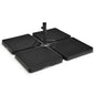 Heavy Duty Cantilever Offset Patio Umbrella Base 4pcs 13L Square Black