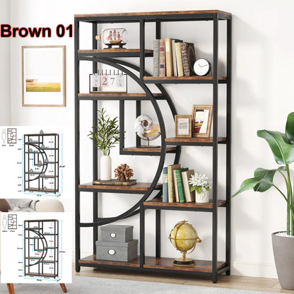 Tribesigns Industrial 5 Tier Freestanding Etagere Bookcase Bookshelf Display Storage Organizer