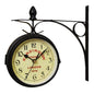 Unique Double-Sided European Antique Hanging Wall Clock