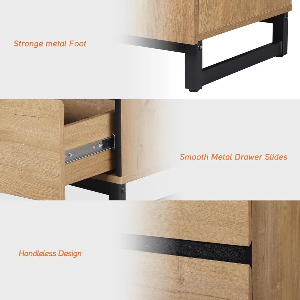 Bedroom Dresser Nightstand Set 3 Piece