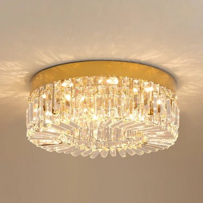Gold Luxury Crystal Chandelier Ceiling LED Lights 40 50cm Diameter