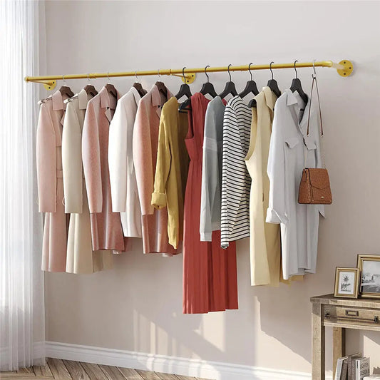 Wall Mounted Industrial Garment Hanging Rod Closet Storage 70.8 Inch