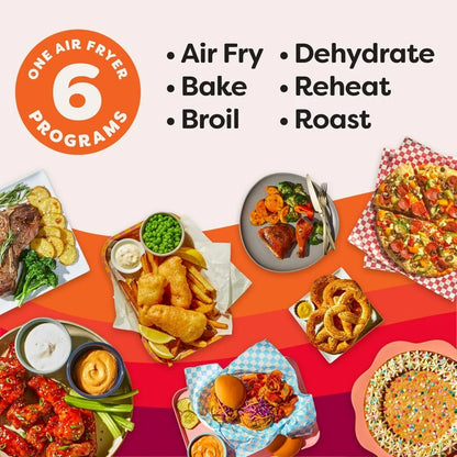 Instant Pot Vortex Plus XL Air Fryer 6QT, 6-in-1 Broils Dehydrates Crisps Quick Easy Meals 100+ In-App Recipes Dishwasher Safe