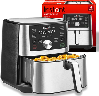 Instant Pot Vortex Plus XL Air Fryer 6QT, 6-in-1 Broils Dehydrates Crisps Quick Easy Meals 100+ In-App Recipes Dishwasher Safe