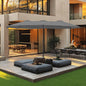 Large Double Sided Outdoor Rectangular Patio Umbrella Base Included Crank Handle 15 Ft