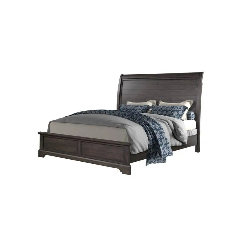 Queen Sleigh Bedroom Set with Dresser Mirror Chest Nightstand