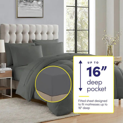 Microfiber Bedding Comforter Set Twin Size 5 Pieces